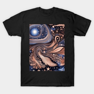 Other Worldly Designs- nebulas, stars, galaxies, planets with feathers T-Shirt